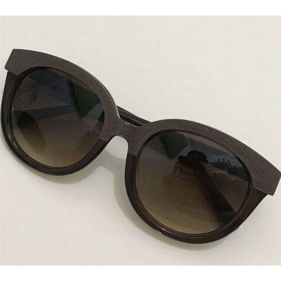 Lenny kravitz sunglasses chilli beans Round Brown Tan Sunglasses - Picture 1 of 5